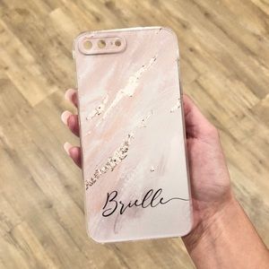 Personalized “Brielle” iPhone 8 Plus Cell Phone Case - Marble